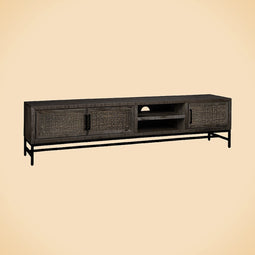 RENEW Carini TV stand black 3 drs. 200x40x50