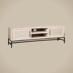 RENEW Carini TV stand white 2 drs. 160x40x50