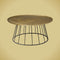 RENEW Iron coffee round table w alu top 91x91x42