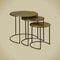 RENEW Iron side round table w alu top - set of 3