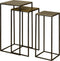 RENEW Iron side square table w alu top - set of 3