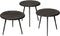 RENEW Turi table set (3) - 54x54/45/40/35 - recl. teak black