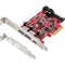 Renkforce 1 + 4 poorten USB 3.2 Gen 2-controllerkaart USB 3.2 Gen 2 (USB 3.1) PCIe x4