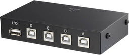 Renkforce 4 poorten USB 2.0-schakelaar Zwart