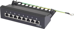 Renkforce 8 poorten Netwerkpatchbox CAT 6 1 HE Ingericht