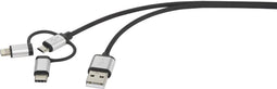 Renkforce Apple iPad/iPhone/iPod, USB 2.0 Aansluitkabel [1x USB-A 2.0 stekker - 1x Micro-USB 2.0 B stekker, Apple dock-