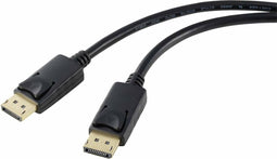 Renkforce DisplayPort Aansluitkabel DisplayPort stekker, DisplayPort stekker 2.00 m Zwart RF-5245268 DisplayPort 1.2 DisplayPort-kabel