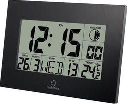 Renkforce E0311R Wandklok Zendergestuurd 230 mm x 163 mm x 28 mm Zwart