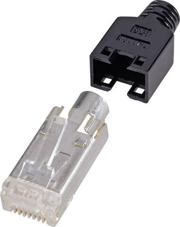 Renkforce H9540.4-10 RJ45-connector, afgeschermd CAT5e Stekker, recht Aantal polen: 8P8C Zwart 10 stuk(s)