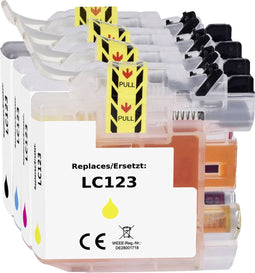 Renkforce Inktcartridge vervangt Brother LC-123BK, LC-123C, LC-123M, LC-123Y Compatibel Combipack Zwart, Cyaan, Magenta