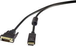 Renkforce RF-3301142 DisplayPort-kabel DisplayPort / DVI Adapterkabel DisplayPort-stekker, DVI-D 24+1-polige stekker 1.