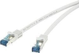 Renkforce RF-4145298 RJ45 Netwerkkabel, patchkabel CAT 6A S/FTP 20.00 m Grijs Snagless, Vlambestendig 1 stuk(s)