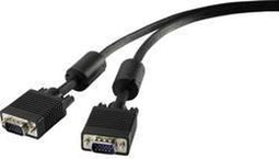 Renkforce RF-4212501 VGA-kabel VGA Aansluitkabel VGA-stekker 15-polig, VGA-stekker 15-polig 5.00 m Zwart Met Ferrietker