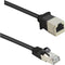Renkforce RF-4394121 RJ45 Netwerkkabel, patchkabel CAT 5e F/UTP 1.00 m Zwart Verlengkabel Snagless, Vergulde steekconta