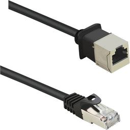 Renkforce RF-4394127 RJ45 Netwerkkabel, patchkabel CAT 5e F/UTP 5.00 m Zwart Verlengkabel Snagless, Vergulde steekconta