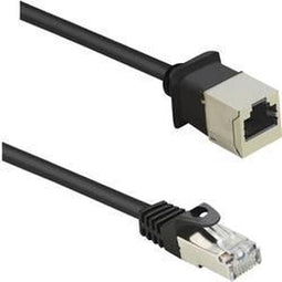 Renkforce RF-4394130 RJ45 Netwerkkabel, patchkabel CAT 5e F/UTP 3.00 m Zwart Verlengkabel Snagless, Vergulde steekconta