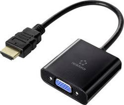 Renkforce RF-4531578 HDMI-kabel HDMI / VGA Adapterkabel HDMI-A-stekker, VGA-bus 15-polig 0.15 m Zwart Afgeschermd (dubb