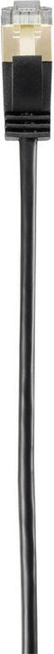 Renkforce RF-4538184 RJ45 Netwerkkabel, patchkabel CAT 8.1 F/FTP 0.25 m Zwart Extreem dun, Vergulde steekcontacten 1 st