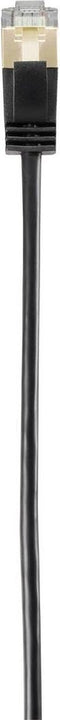 Renkforce RF-4538186 RJ45 Netwerkkabel, patchkabel CAT 8.1 F/FTP 0.50 m Zwart Extreem dun, Vergulde steekcontacten 1 st