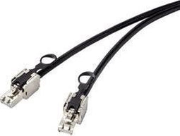 Renkforce RF-4538228 RJ45 Netwerkkabel, patchkabel CAT 6A S/FTP 1.00 m Zwart Met trekring voor ontgrendeling 1 stuk(s)