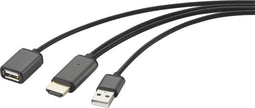 Renkforce RF-4700672 USB / HDMI Adapterkabel Zwart Met streamingfunctie 2.00 m