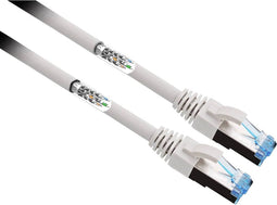 Renkforce RF-4737368 RJ45 Netwerkkabel, patchkabel CAT 6A S/FTP 1.00 m Grijs Extreem flexibel, Vergulde steekcontacten 1 stuk(s)