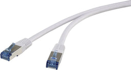 Renkforce RF-4737370 RJ45 Netwerkkabel, patchkabel CAT 6A S/FTP 3.00 m Grijs Extreem flexibel, Vergulde steekcontacten