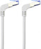 Renkforce RF-4892522 RJ45 Netwerkkabel, patchkabel CAT 6A S/FTP 30.00 m Grijs 90° haaks naar onder 1 stuk(s)