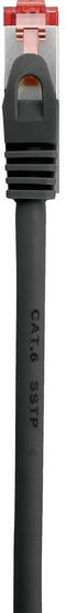 Renkforce RF-4965870 RJ45 Netwerkkabel, patchkabel CAT 6 S/FTP 30.00 m Zwart Snagless, Vergulde steekcontacten, Vlambes