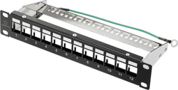 Renkforce RF-4996626 12 poorten Patchpaneel 254 mm (10) Zonder connectoren 1 HE Zwart Niet ingericht