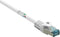 Renkforce RF-5044036 RJ45 Netwerkkabel, patchkabel CAT 6A S/FTP 5.00 m Wit Snagless, Vlambestendig 1 stuk(s)