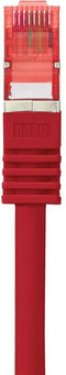 Renkforce RF-5136974 RJ45 Netwerkkabel, patchkabel CAT 6 S/FTP 1.00 m Rood Snagless, Vergulde steekcontacten, Vlambestendig 1 stuk(s)