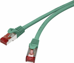 Renkforce RF-5239500 RJ45 Netwerkkabel, patchkabel CAT 6 S/FTP 1.00 m Groen Snagless, Vergulde steekcontacten, Vlambestendig 1 stuk(s)