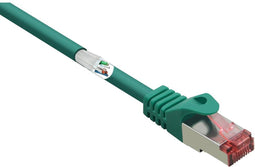 Renkforce RF-5503262 RJ45 Netwerkkabel, patchkabel CAT 6 S/FTP 10.00 m Groen Snagless, Vergulde steekcontacten, Vlambes
