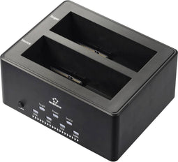 Renkforce RF-5576396 USB 3.2 Gen 1 (USB 3.0) SATA 2 poorten Harde schijf-dockingstation 2.5 inch, 3.5 inch Met clone-fu
