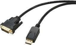 Renkforce RF-5771518 DVI-kabel DisplayPort / DVI Adapterkabel DisplayPort stekker, DVI-D 24+1-polige stekker 1.80 m Zwa