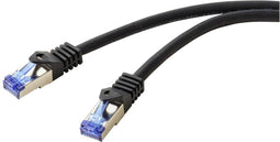 Renkforce RF-5771526 netwerkkabel Zwart 0,5 m Cat6a S/FTP (S-STP)