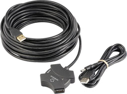Renkforce RF-6270930 USB 2.0-hub 4 poorten Met ingebouwde repeater Zwart