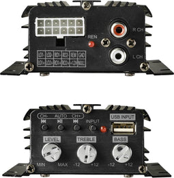 Renkforce RF-CMP-204 Versterker 4-kanaals 200 W Bluetooth/USB audio playback, Volume/bass/treble control