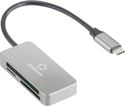 Renkforce RF-PCR-210 Externe geheugenkaartlezer USB-C 5Gbps Zilver