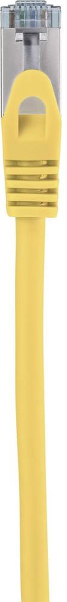 Renkforce RJ45 Netwerkkabel, patchkabel CAT 6A S/FTP 0.25 m Geel Snagless, Vlambestendig 1 stuk(s)