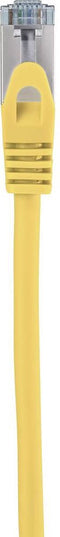 Renkforce RJ45 Netwerkkabel, patchkabel CAT 6A S/FTP 0.25 m Geel Snagless, Vlambestendig 1 stuk(s)
