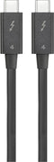 Renkforce Thunderbolt-kabel Thunderbolt 4 Thunderbolt (USB-C) stekker, Thunderbolt (USB-C) stekker 0.80 m Zwart Afgesch