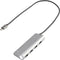 Renkforce USB 3.1 Gen 1-hub 4 poorten Met aluminium behuizing Zilver