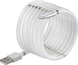 Renkforce USB-kabel USB 2.0 USB-A stekker, Apple Lightning stekker 1.00 m Wit TO-6897012