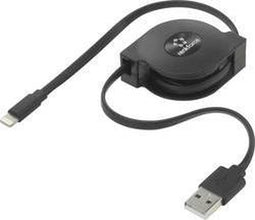Renkforce USB-kabel USB 2.0 USB-A stekker, Apple Lightning stekker 0.80 m Zwart RF-4352330