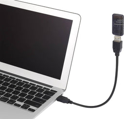 Renkforce USB-kabel USB 2.0 USB-A stekker, USB-A bus 0.16 m Zwart Flexibele zwanenhalskabel, Vergulde steekcontacten RF