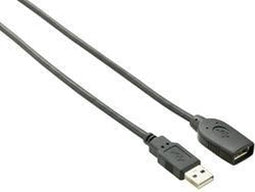 Renkforce USB-kabel USB 2.0 USB-A stekker, USB-A bus 10.00 m Zwart Vergulde steekcontacten RF-4096104