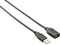 Renkforce USB-kabel USB 2.0 USB-A stekker, USB-A bus 10.00 m Zwart Vergulde steekcontacten RF-4096104