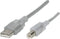 Renkforce USB-kabel USB 2.0 USB-A stekker, USB-B stekker 5.00 m Transparant RF-4538146